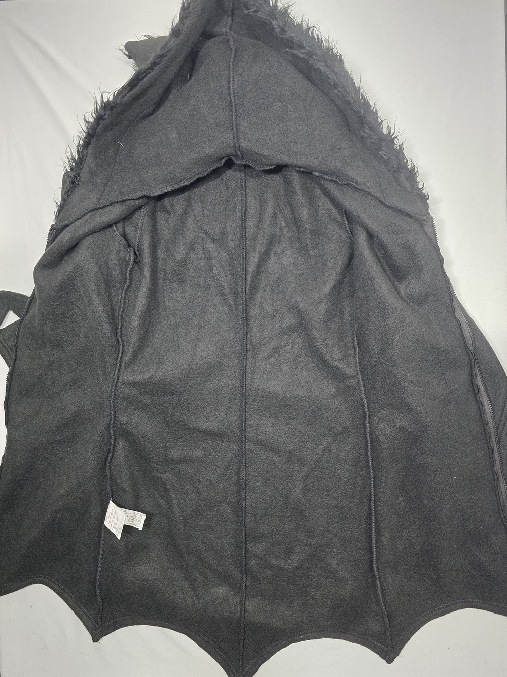 NWOT Leg Avenue Black Bat Wing Zip Up Hooded Costume Jacket Size L - Picture 5 of 10